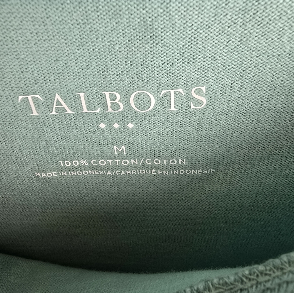 Talbot's Lot Of 2 Blue/ Navy Striped And Teal Long Sleeve Shirts Sz M - Picture 5 of 11